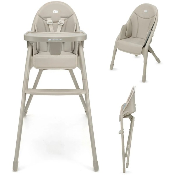 Фото - Стільчик для годування класичний Kinderkraft Dinnly Beige (KHDINN00BEG0000)